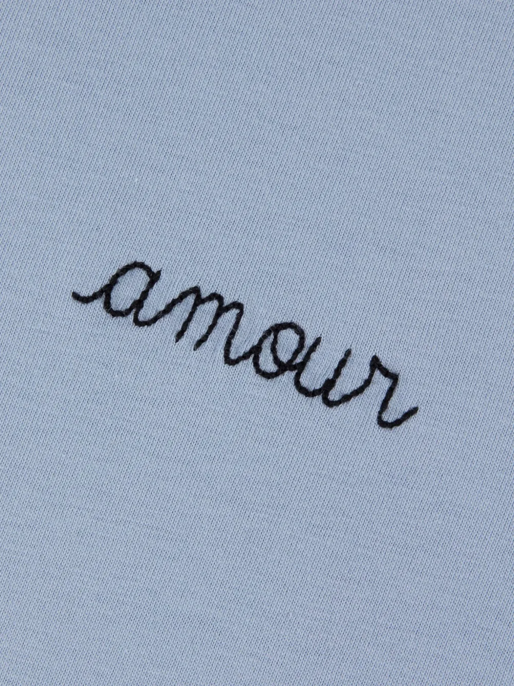  Maison Labiche Lettering-embroidered Short-sleeve T-shirt - Blue 