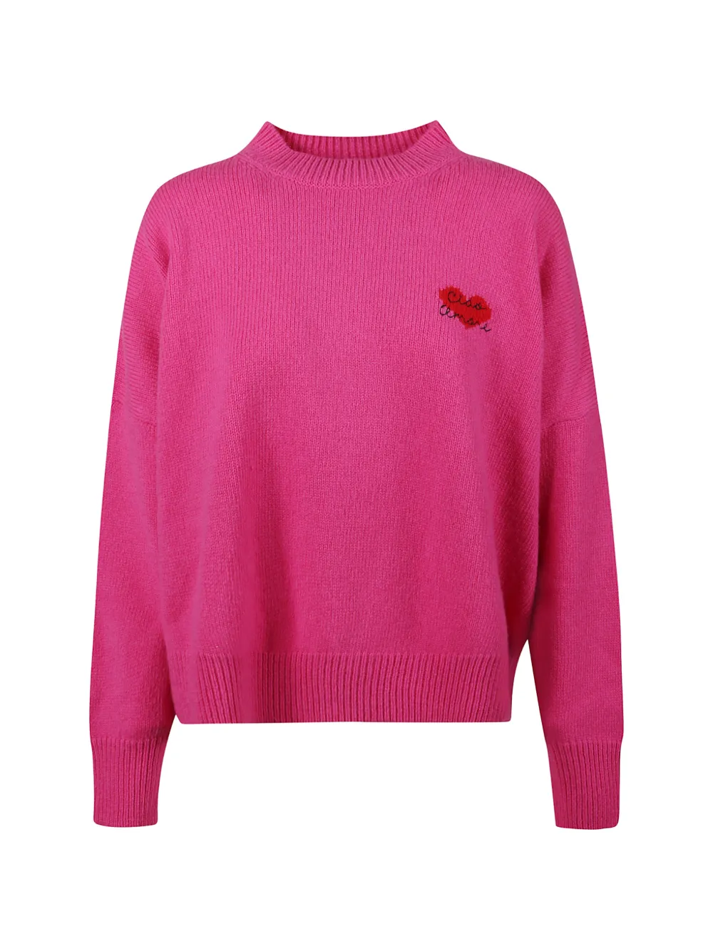 Giada Benincasa heart-embroidered crew-neck sweater - Rosa