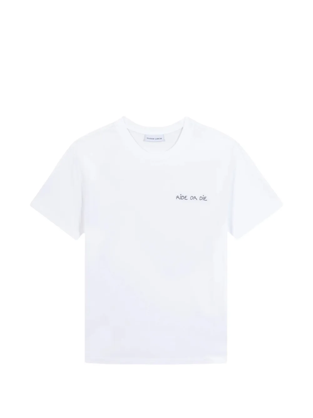 Maison Labiche short-sleeve logo-embroidery T-shirt - Bianco
