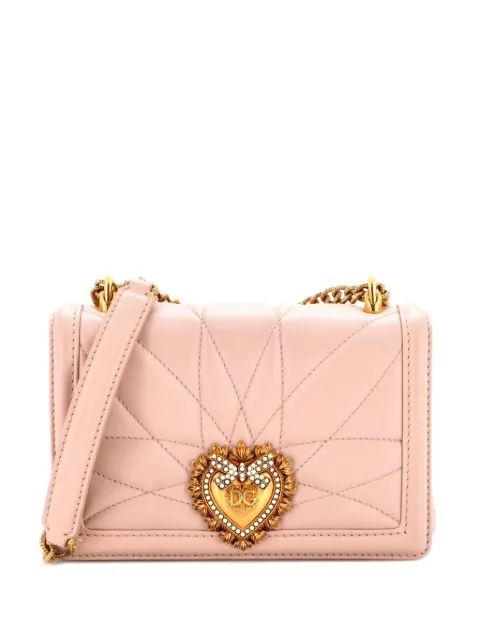 Dolce & Gabbana Pre-Owned Devotion Full Flap Shoulder Bag Quilted Leather Small crossbody bag