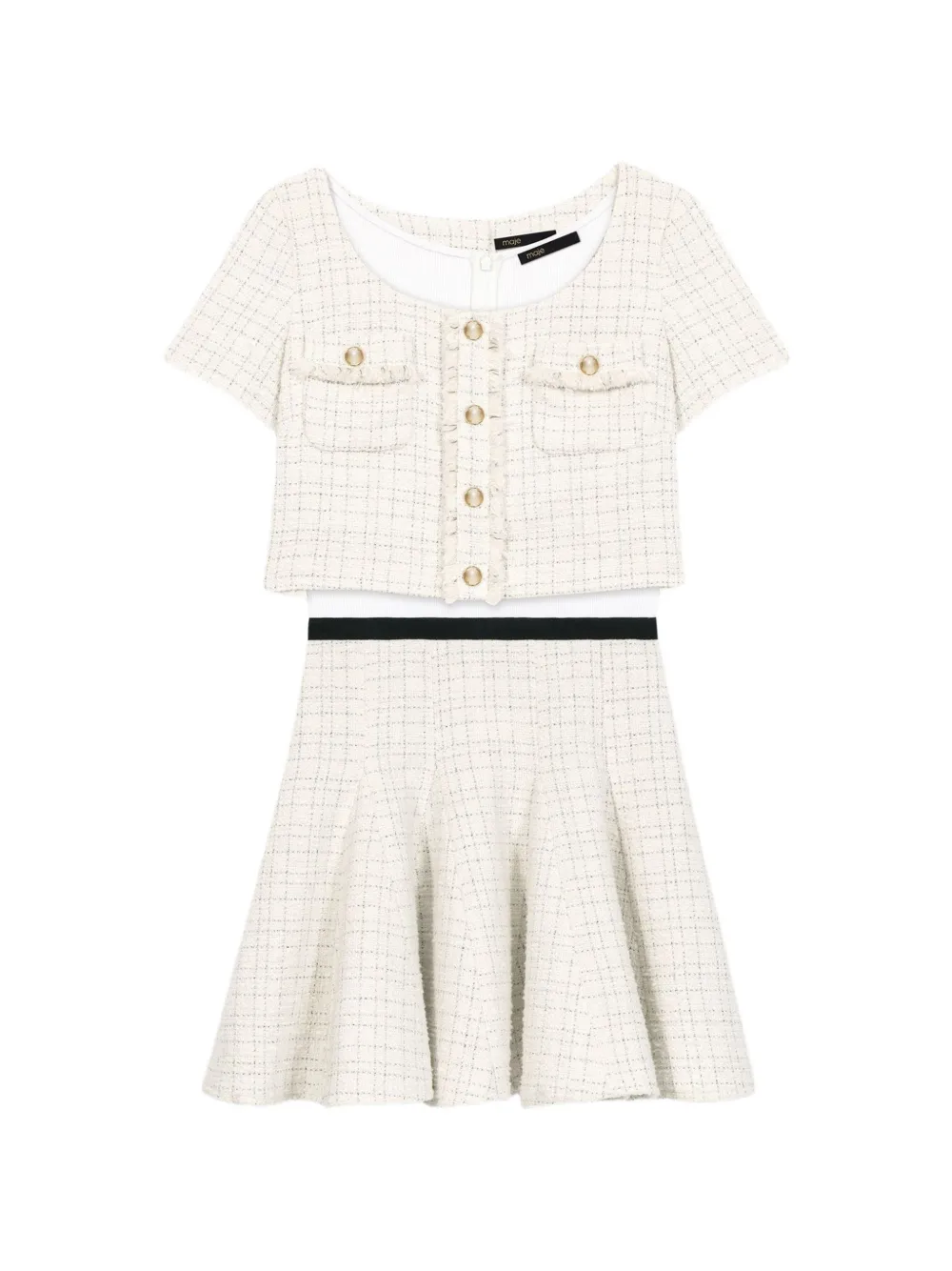 Maje tweed-effect shirt - Toni neutri