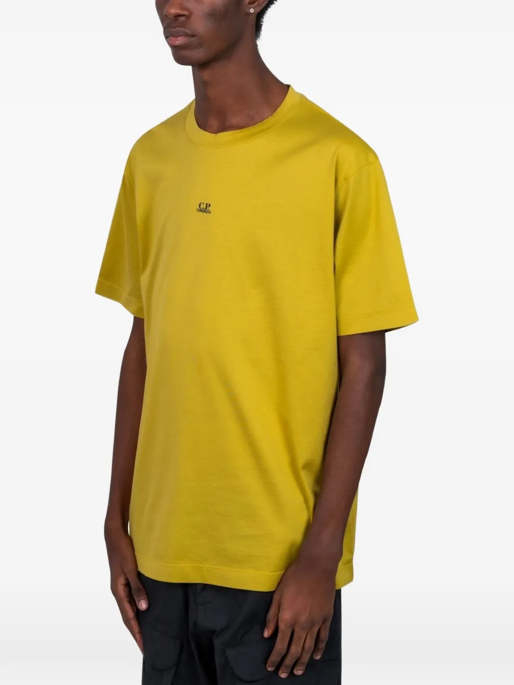 C.P. Company 70 2 Gasato gemerceriseerd jersey T-shirt met korte mouwen Geel
