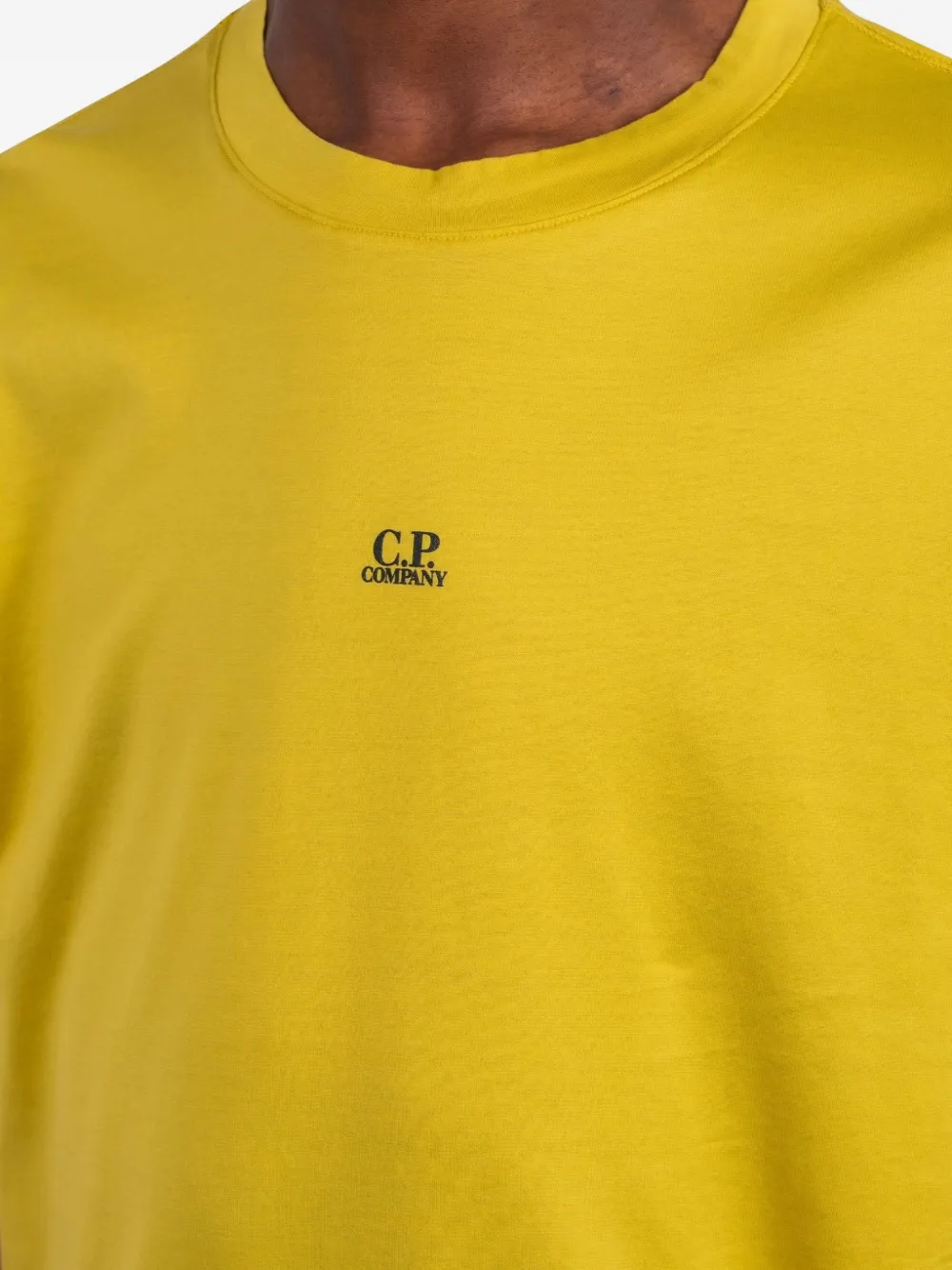 C.P. Company 70 2 Gasato gemerceriseerd jersey T-shirt met korte mouwen Geel