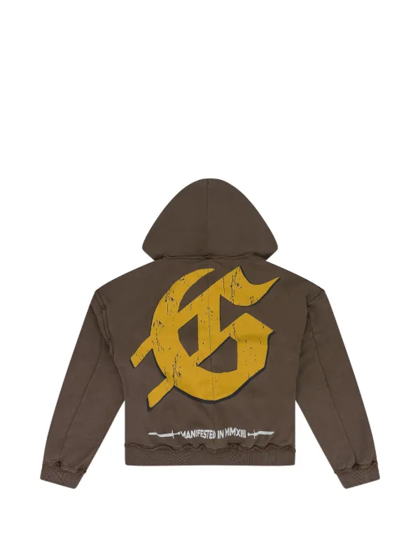 GODSPEED Chrome Liberty V2 zip-up Hoodie | Brown | FARFETCH