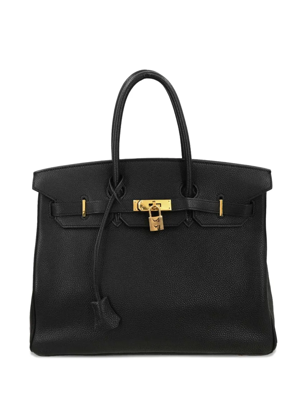 Hermès Pre-Owned 2003 35 Birkin leather tote bag - Nero