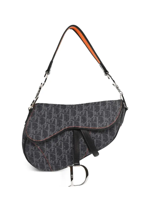 Dior Pre-owned 2005 Trotter Shoulder Bag in Blue