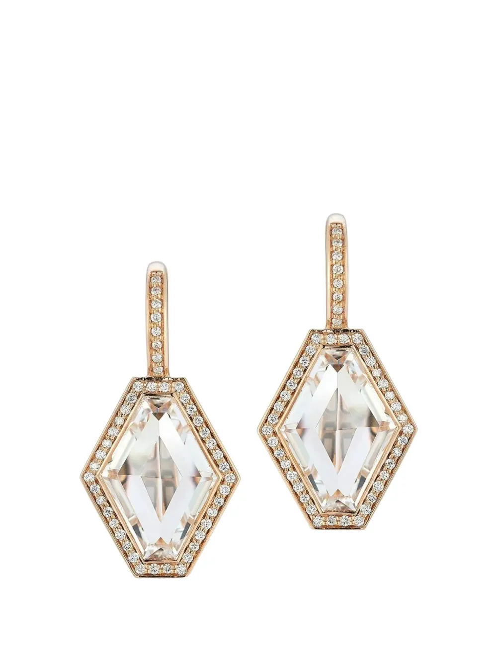 Walters Faith diamond hexagon earrings - Rosa