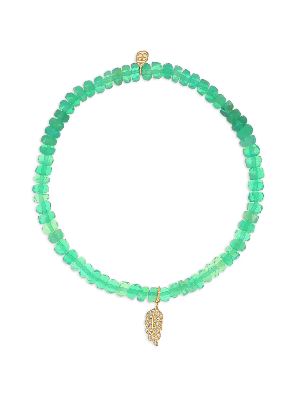 Sydney Evan Feather opal and diamond charm bracelet - Green