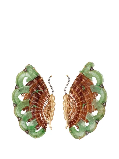 SILVIA FURMANOVICH Butterfly diamond earrings