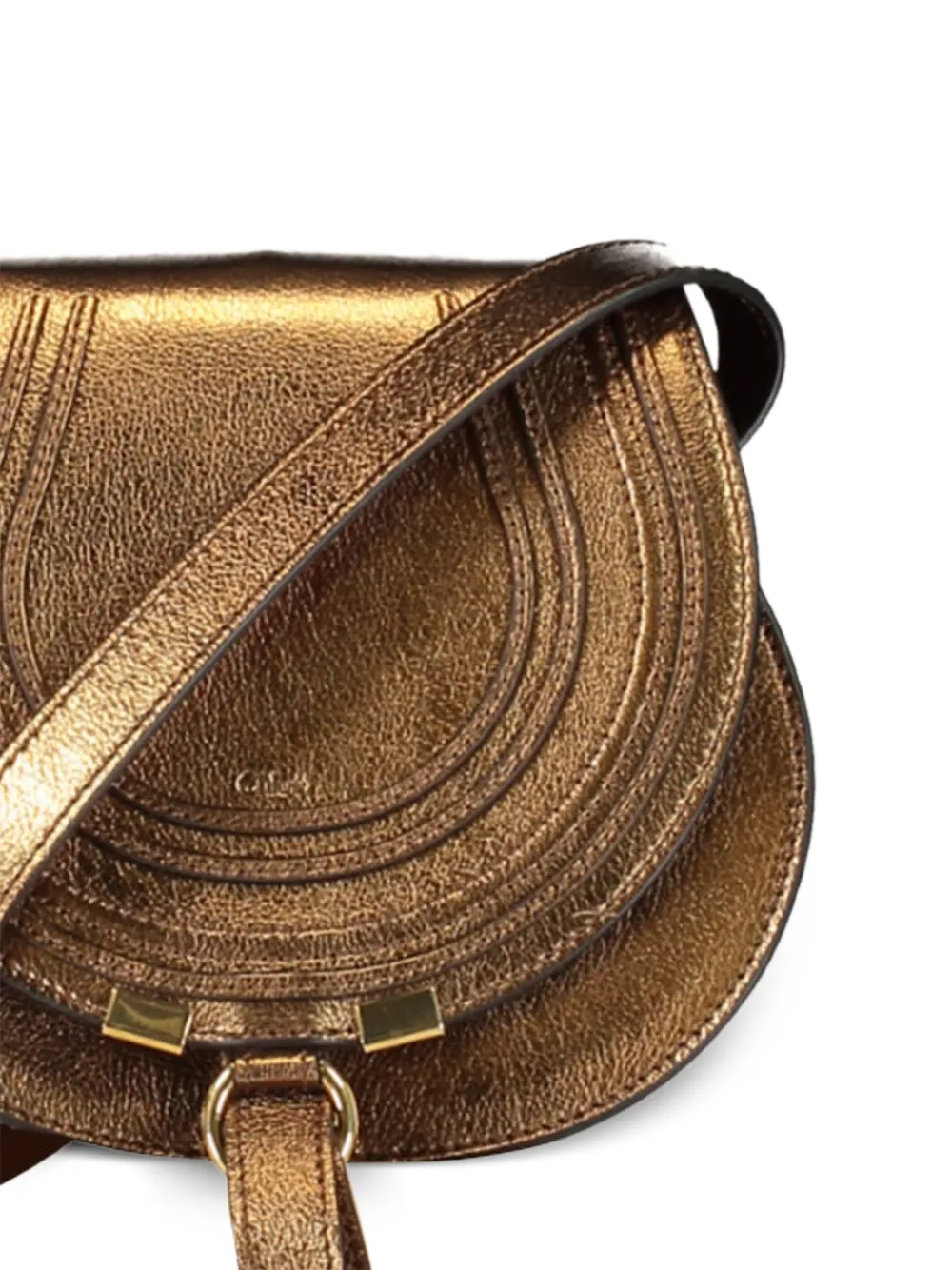 Chloé Marcie leren shopper Bruin