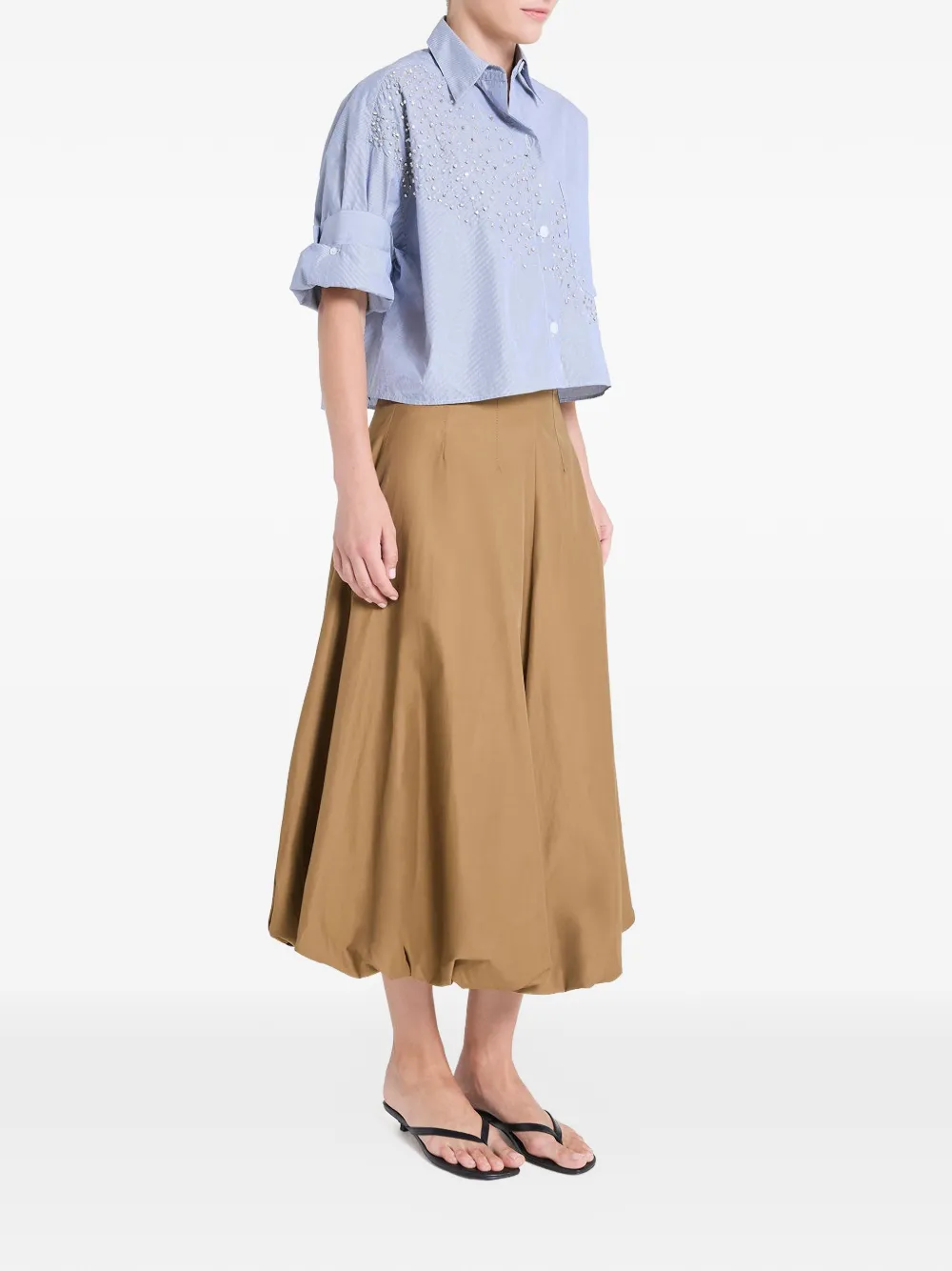 TWP Next Ex Shirt striped crystal shirt - Blauw