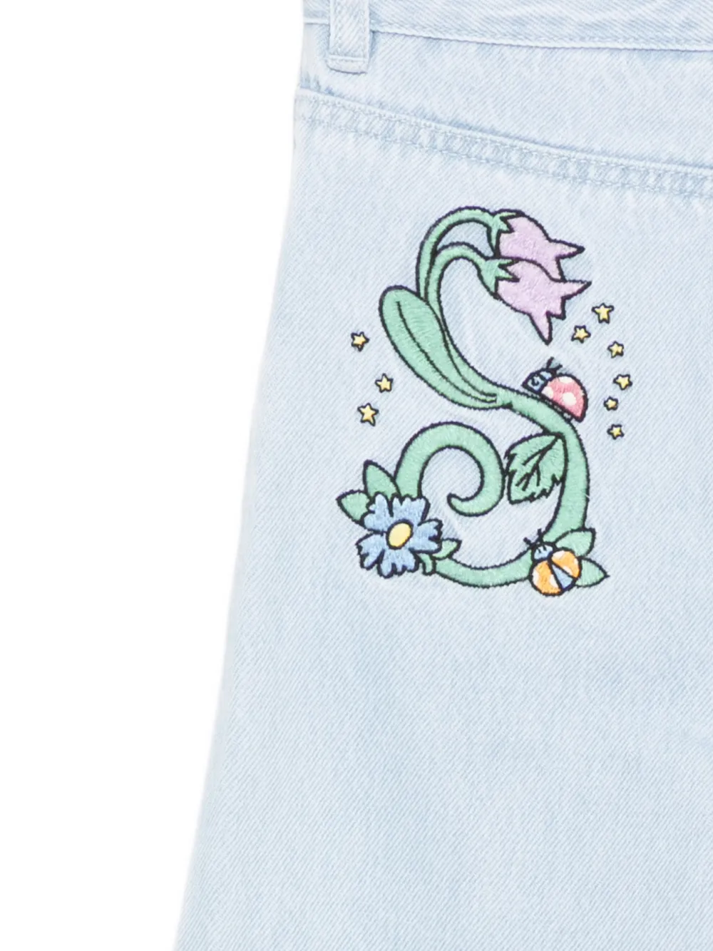 Stella McCartney Kids Jeans met borduurwerk Blauw