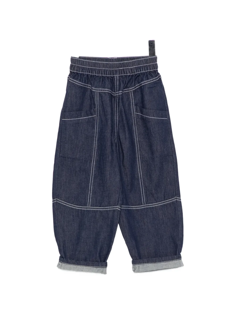 Kenzo Kids logo-patch jeans - Blu
