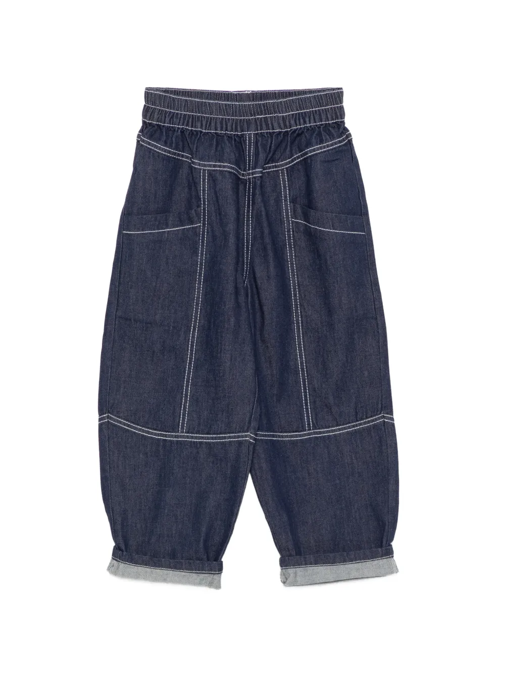 Kenzo Kids logo-patch jeans - Blu