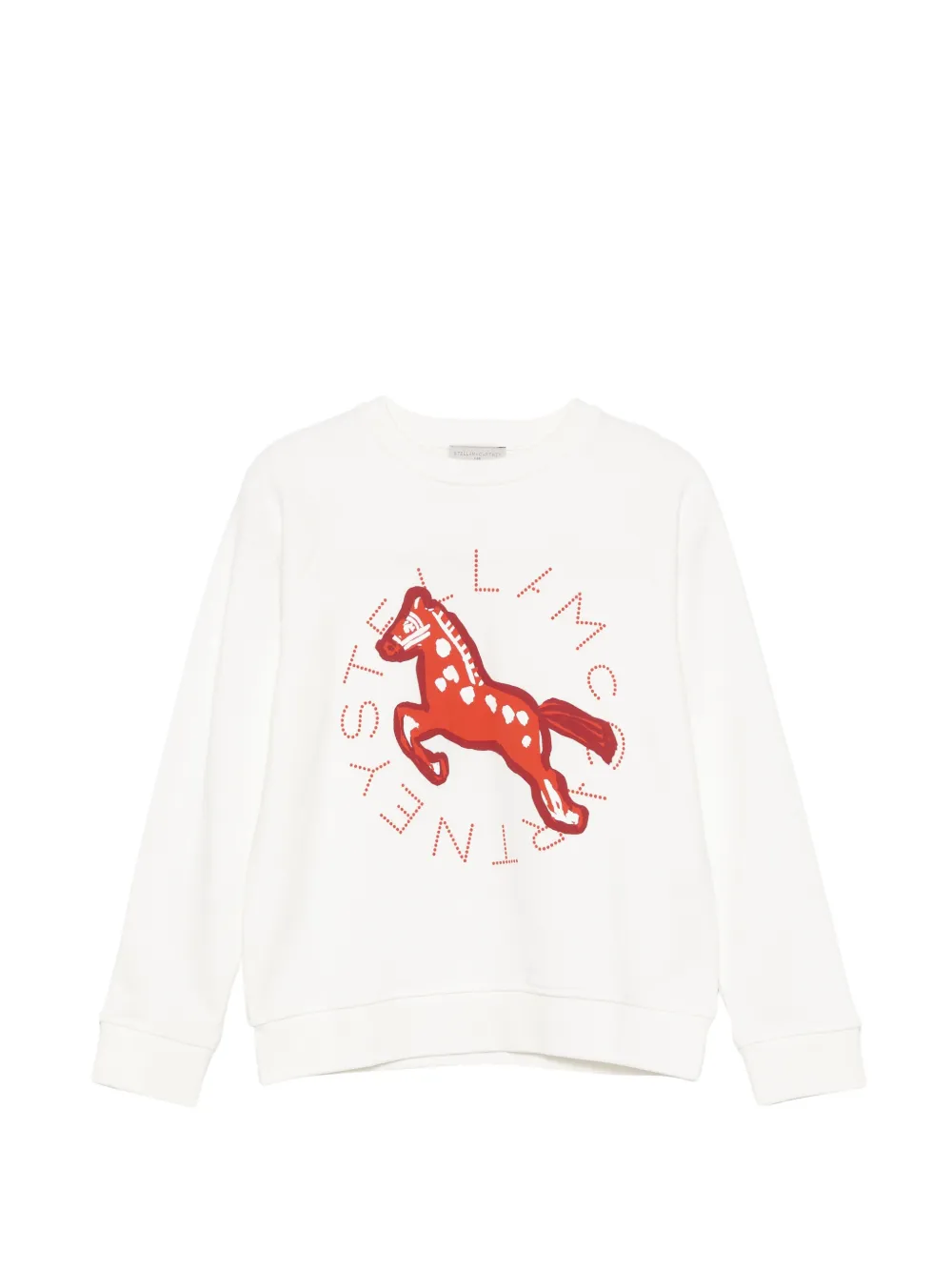 Stella McCartney Kids horse-print sweatshirt - Bianco