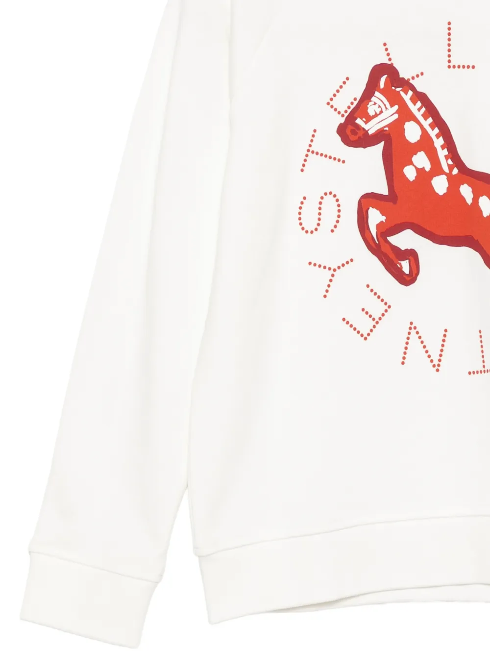 Stella McCartney Kids Sweater met paardenprint Wit