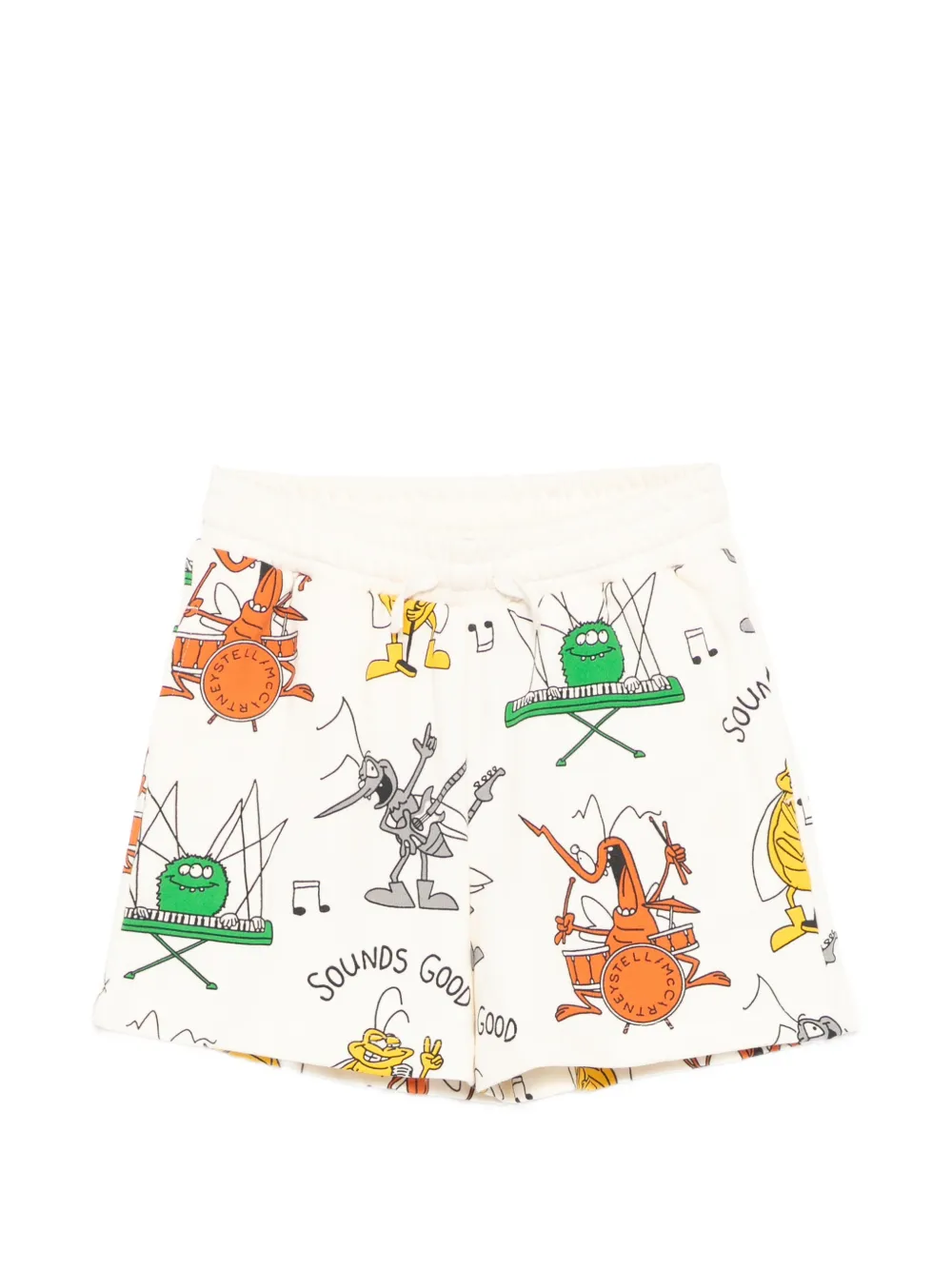 Stella McCartney Kids graphic-print shorts - Toni neutri