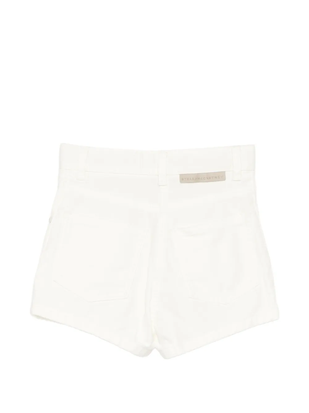 Stella McCartney Kids Katoenen spijkershorts Wit