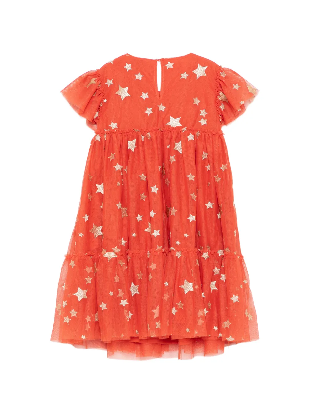 Stella McCartney Kids Jurk met geborduurde ster Rood