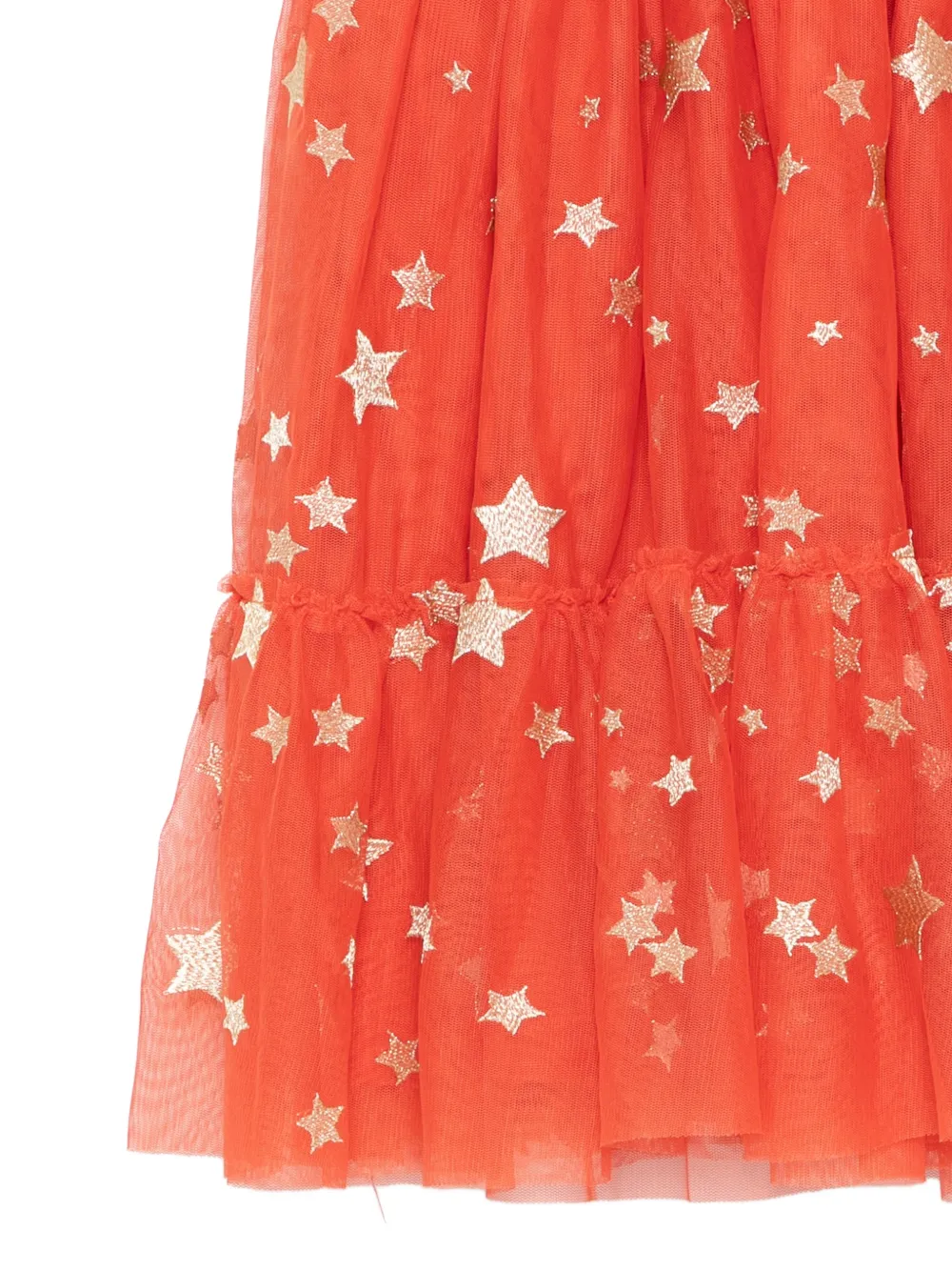 Stella McCartney Kids Jurk met geborduurde ster Rood