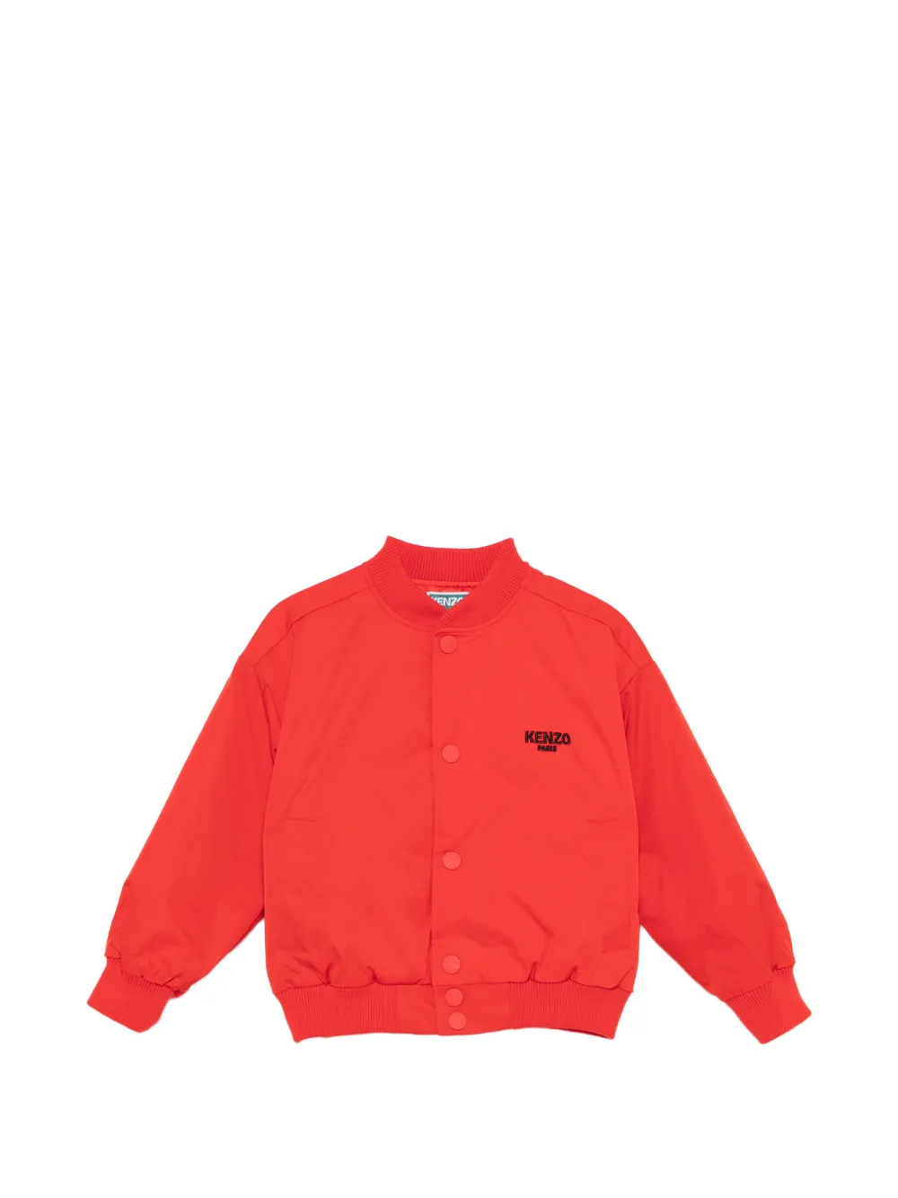 Kenzo Kids logo-embroidered bomber jacket - Rosso