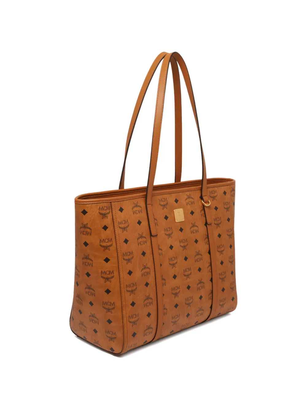  Mcm Toni Monogram Plaque Tote Bag - Brown 