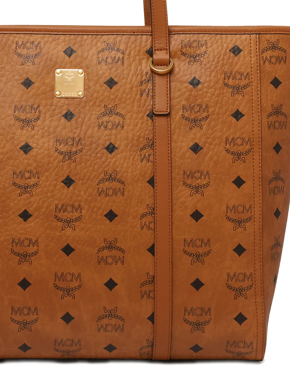 MCM Toni Visetos medium shopper Bruin