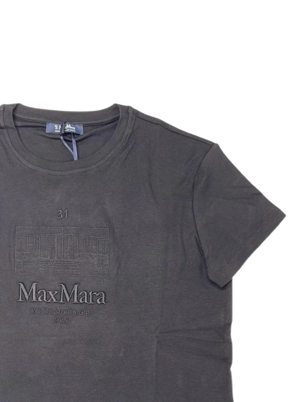 'S Max Mara T-shirt met logodetail Grijs