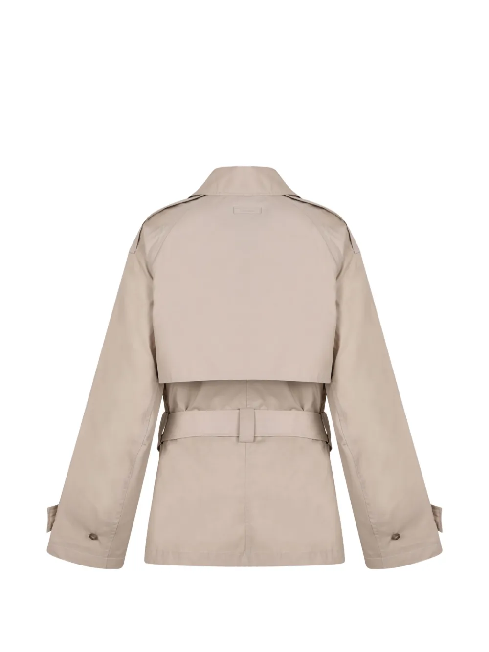  Calvin Klein Buttoned Belted Jacket - Neutrals 