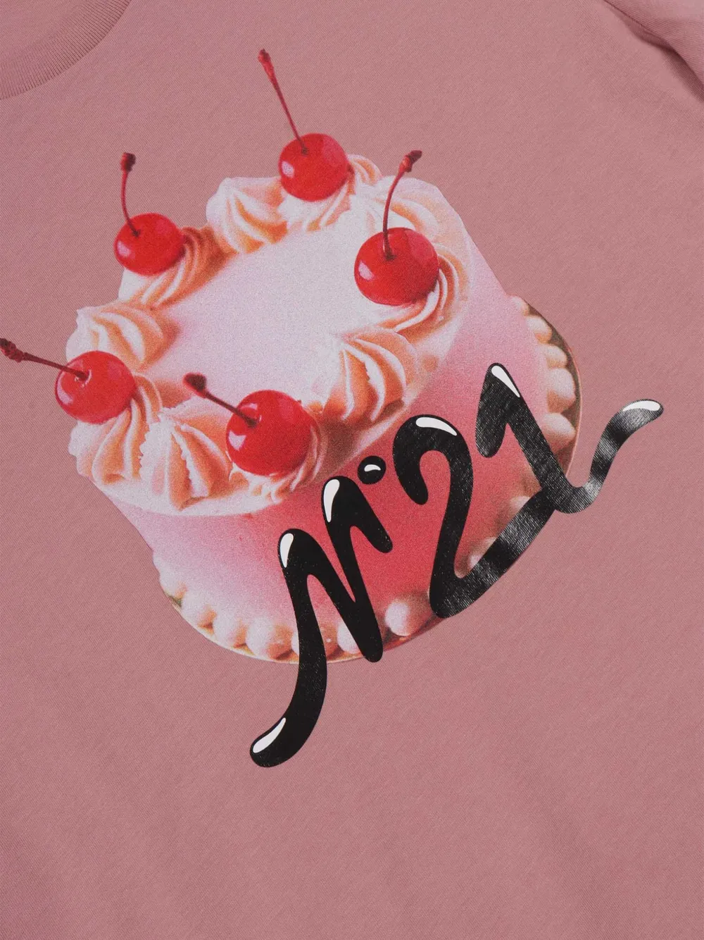  Nº21 Kids Cake-print T-shirt - Pink 