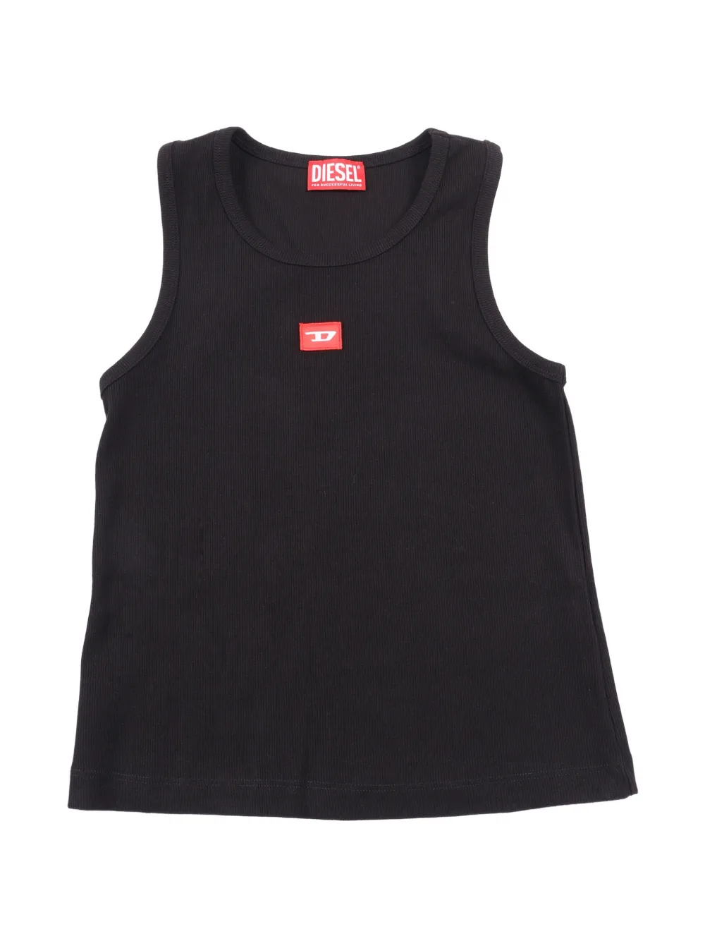 Diesel Kids logo-patch tank top - Nero