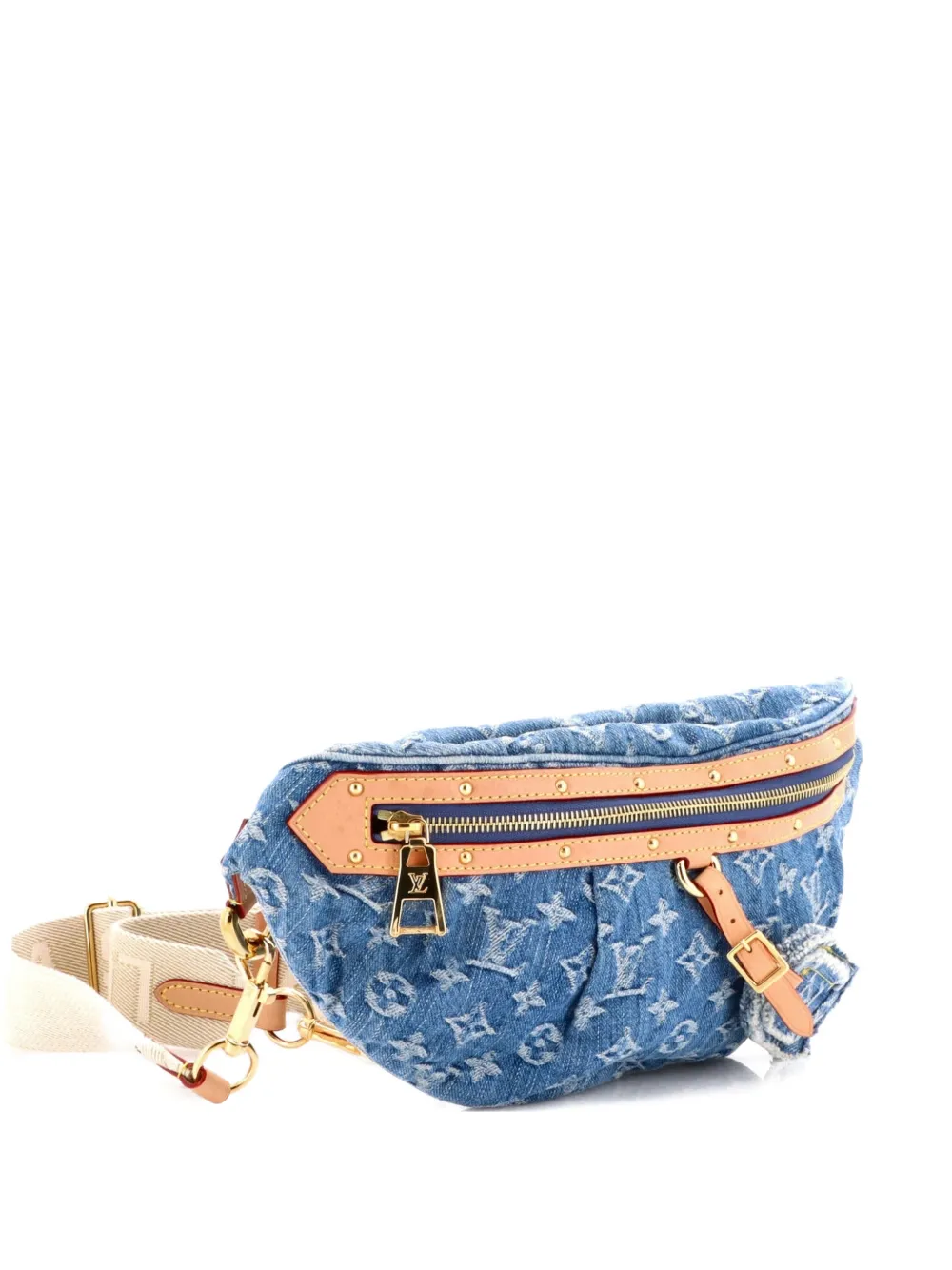 Louis Vuitton Pre-Owned High Rise Bum Bag Monogram Denim belt bag - Blu