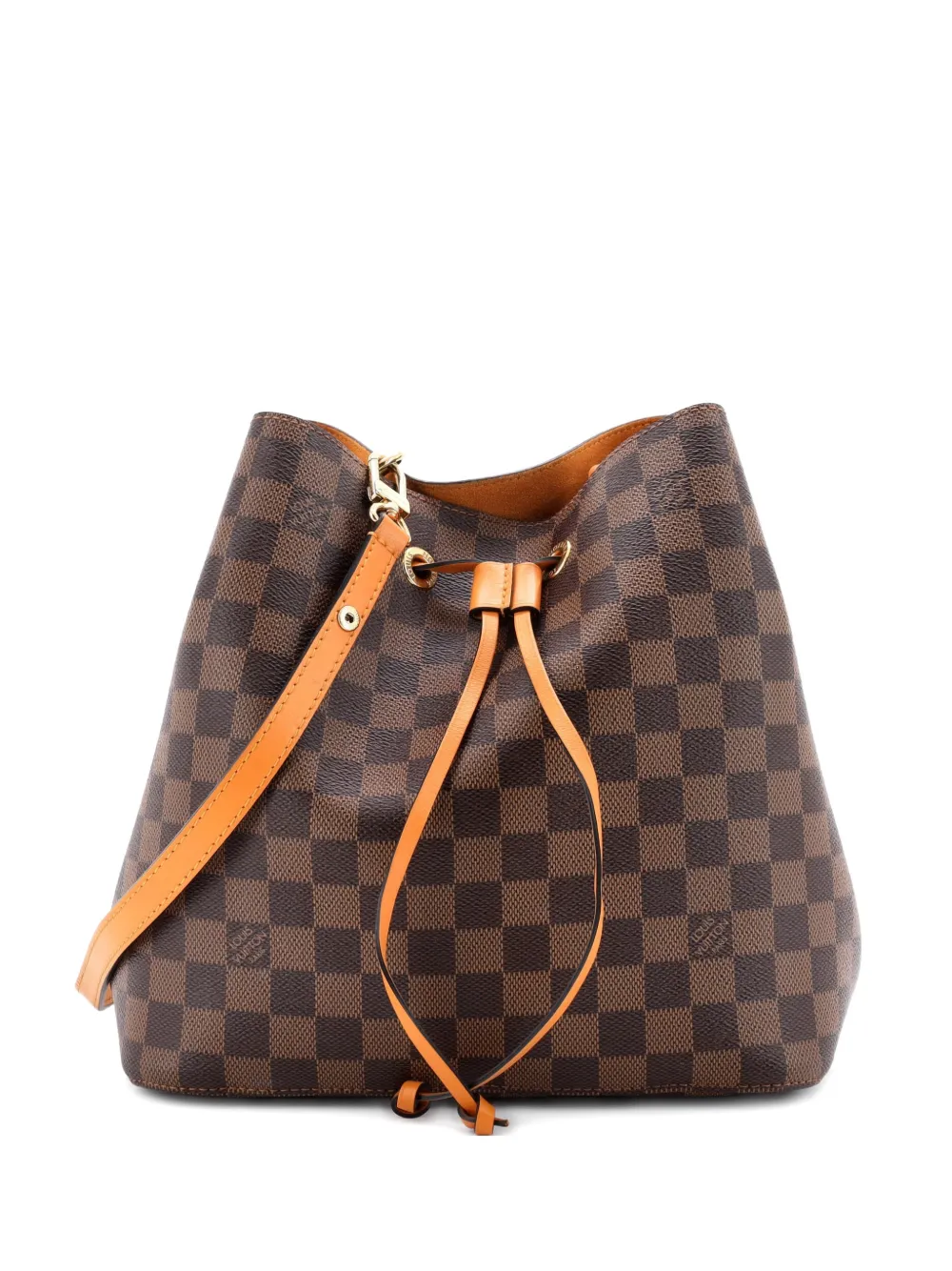 Louis Vuitton Pre-Owned NeoNoe Handbag Damier with Leather MM bucket bag - Marrone