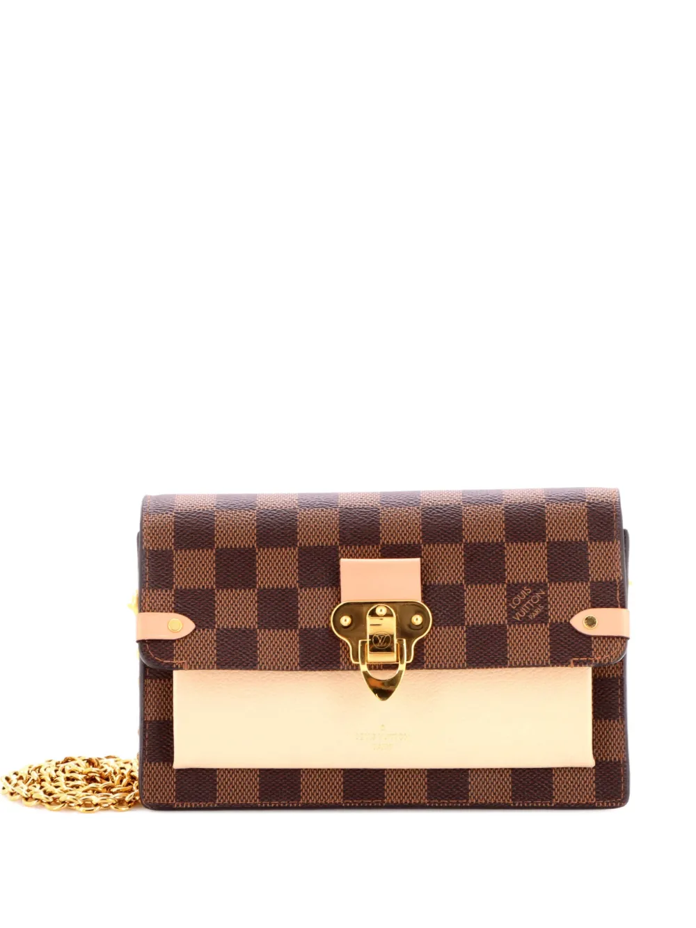Louis Vuitton Pre-Owned Vavin Chain Wallet NM Damier with Leather crossbody bag - Marrone