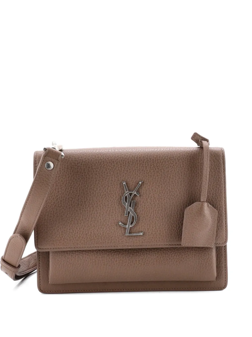 Saint Laurent Pre-Owned Sunset Satchel Leather Medium crossbody bag - Marrone