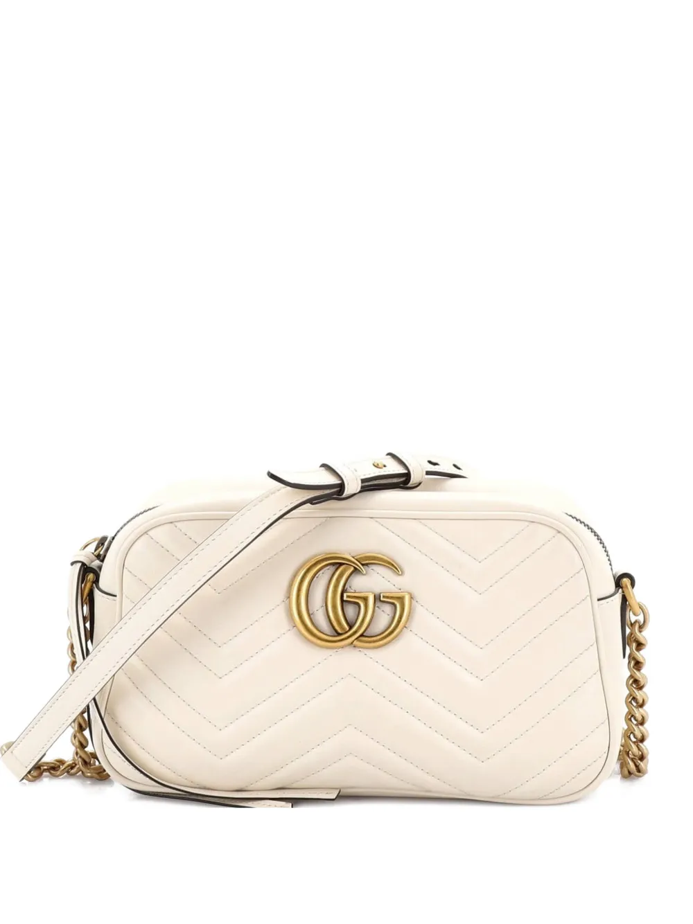 Gucci Pre-Owned GG Marmont Shoulder Bag Matelasse Leather Small crossbody bag - Bianco