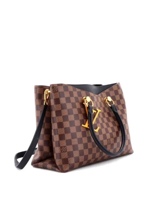 Louis Vuitton Pre-Owned LV Riverside Handbag Damier with Leather tote bag