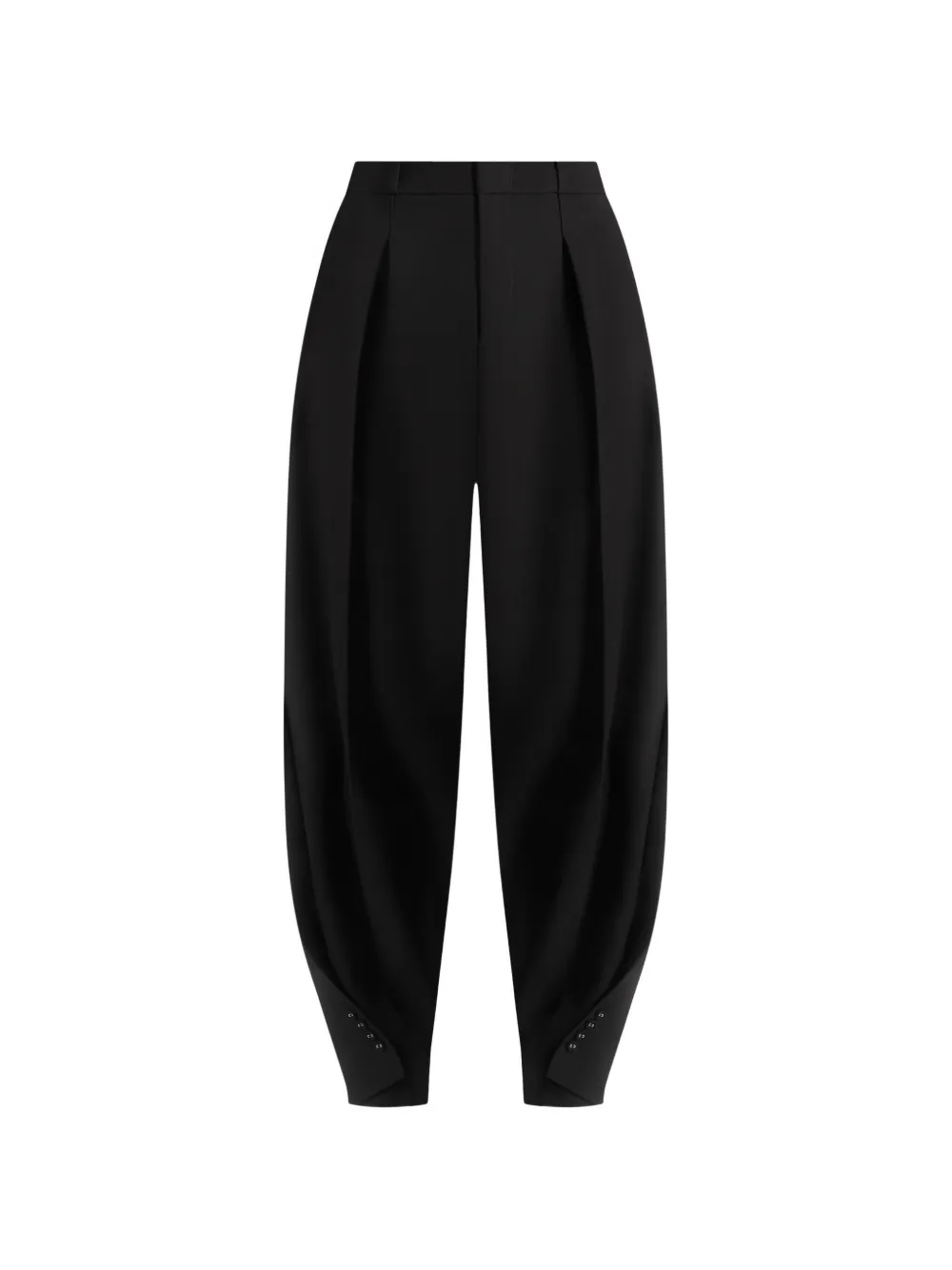 Sophie twist-leg wool black tailored trousers