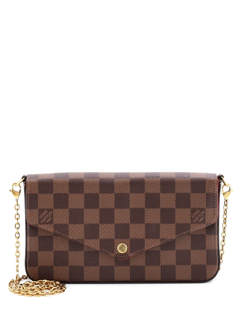 Louis Vuitton Pre-Owned Felicie Pochette Damier crossbody bag - Marrone