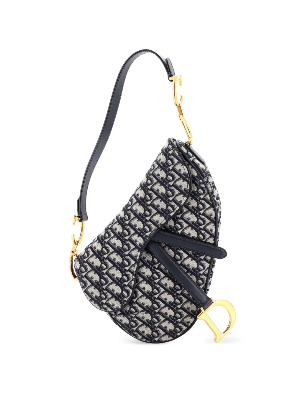 Christian Dior Pre-Owned Saddle Handbag Oblique Canvas Medium shoulder bag - Blue