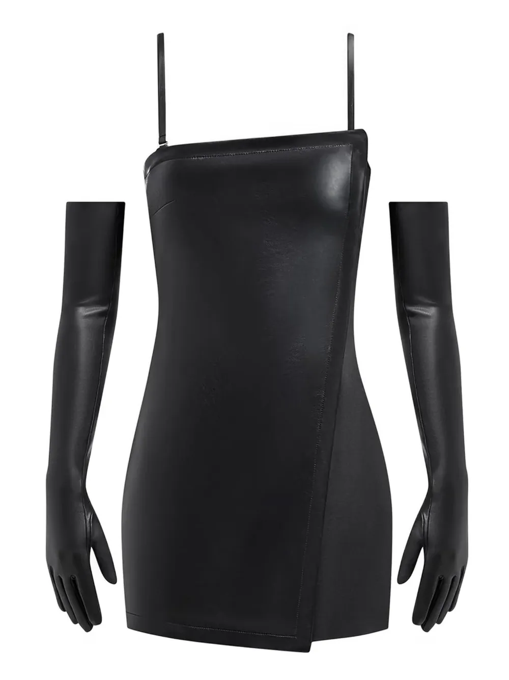 Manière De Voir detachable-gloves playsuit - Nero