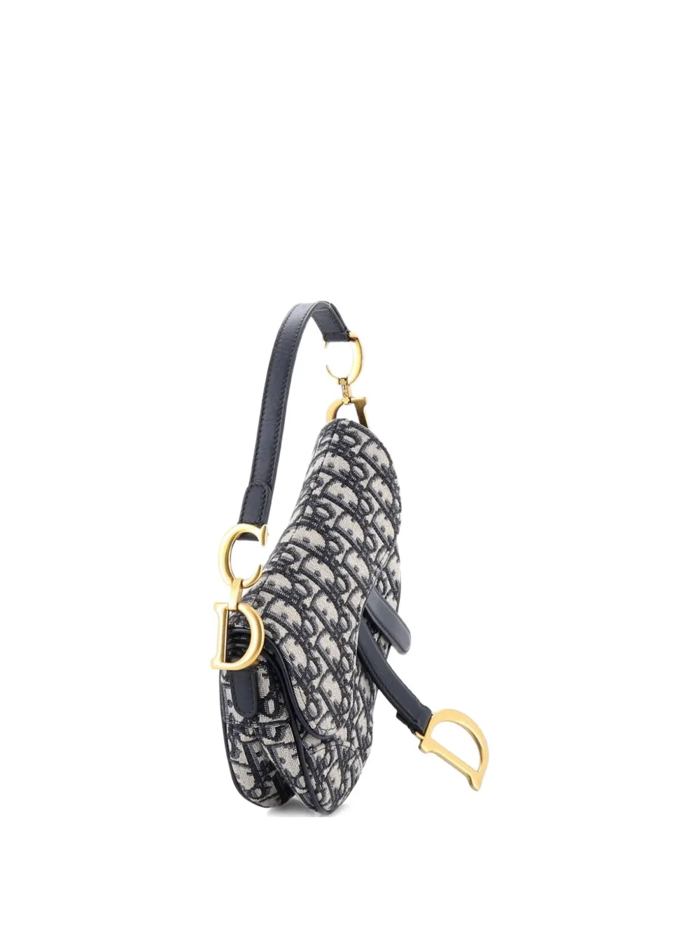 Christian Dior Pre-Owned Saddle Handbag Oblique Canvas Mini shoulder bag - Blu