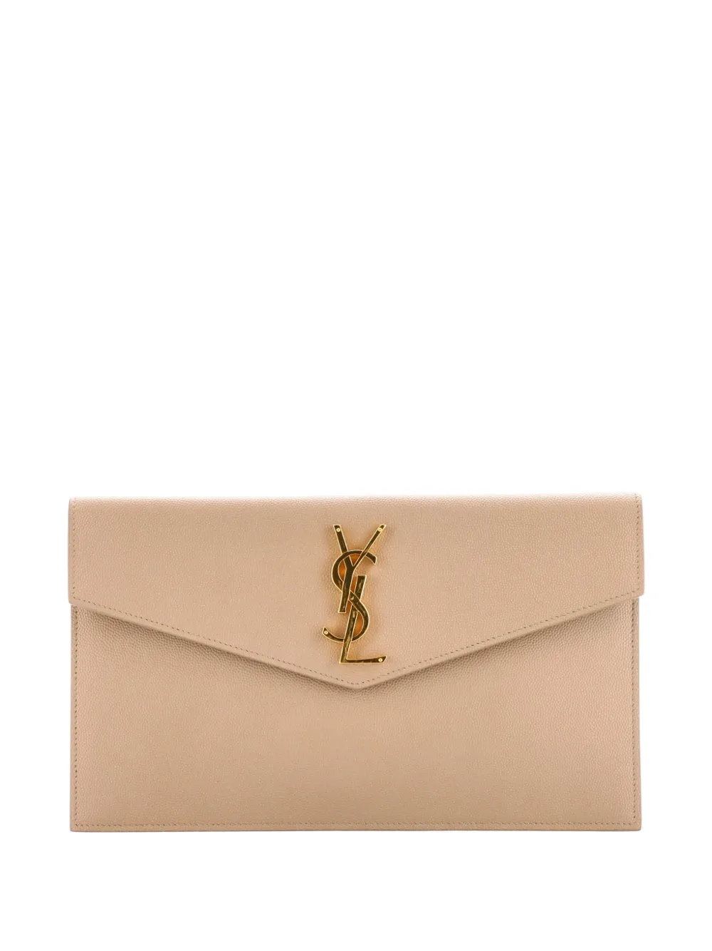 Saint Laurent Pre-Owned Uptown Pouch Leather clutch bag - Toni neutri