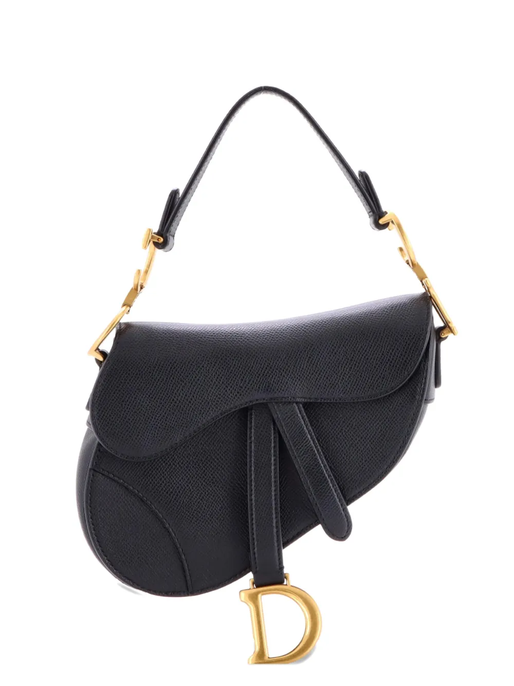 Christian Dior Pre-Owned Saddle Handbag Leather Mini shoulder bag - Nero