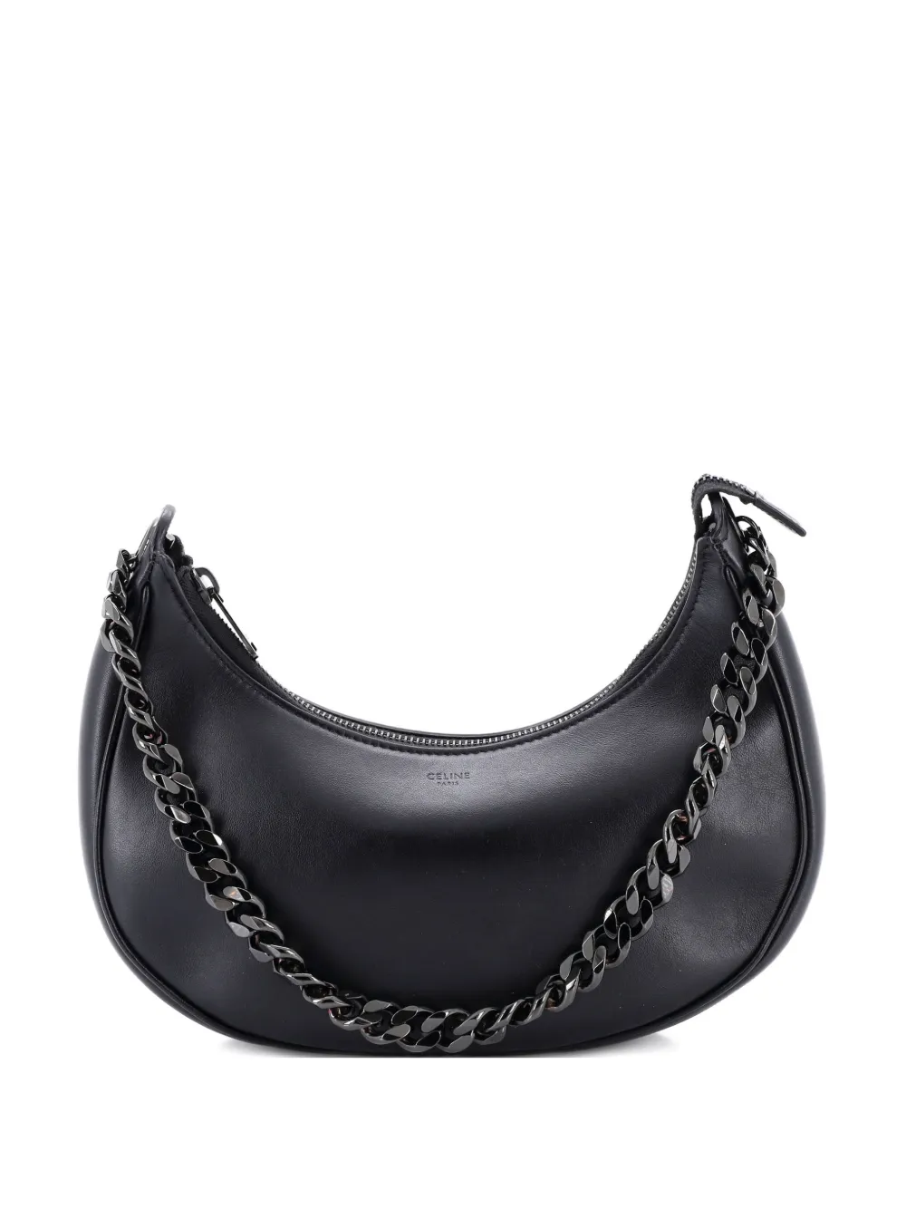 Celine Pre-Owned Ava Chain Bag Leather Medium hobo bag - Schwarz