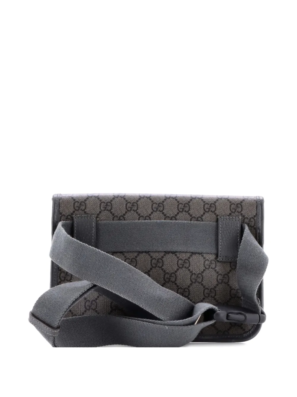Gucci Pre-Owned Ophidia Flap GG Coated Canvas with Leather belt bag - Grigio