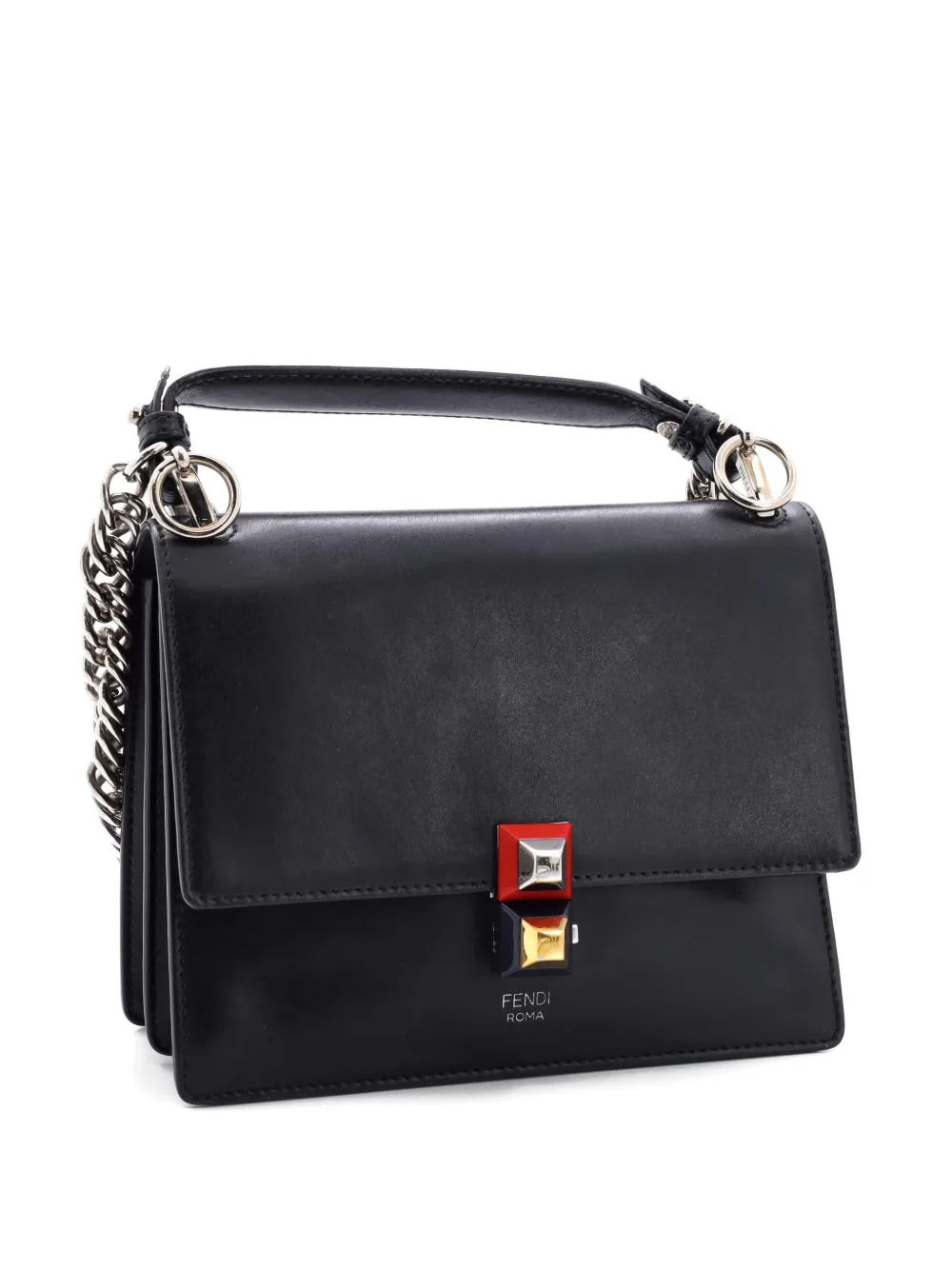 Fendi Pre-Owned Kan I Bag Leather Small crossbody bag - Nero