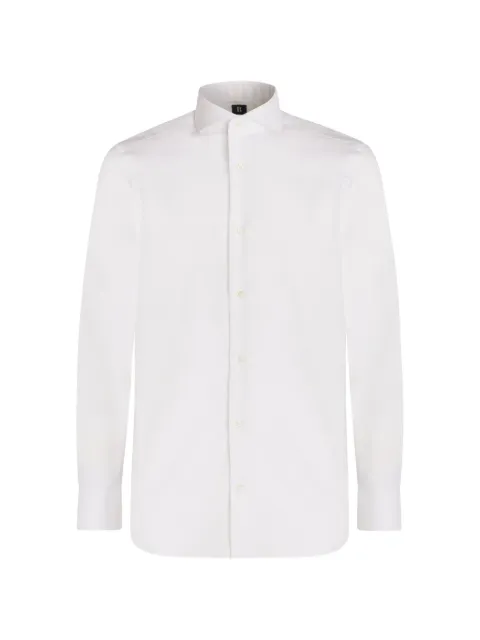 Boggi Milano naples-collar pinpoint cotton shirt