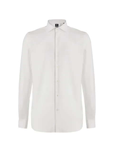Boggi Milano windsor-collar pinpoint shirt