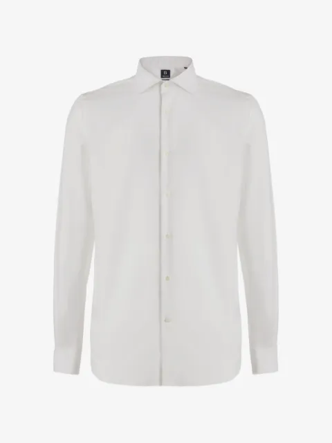 Boggi Milano windsor-collar pinpoint shirt